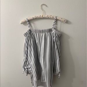Stripped off the shoulder shirt